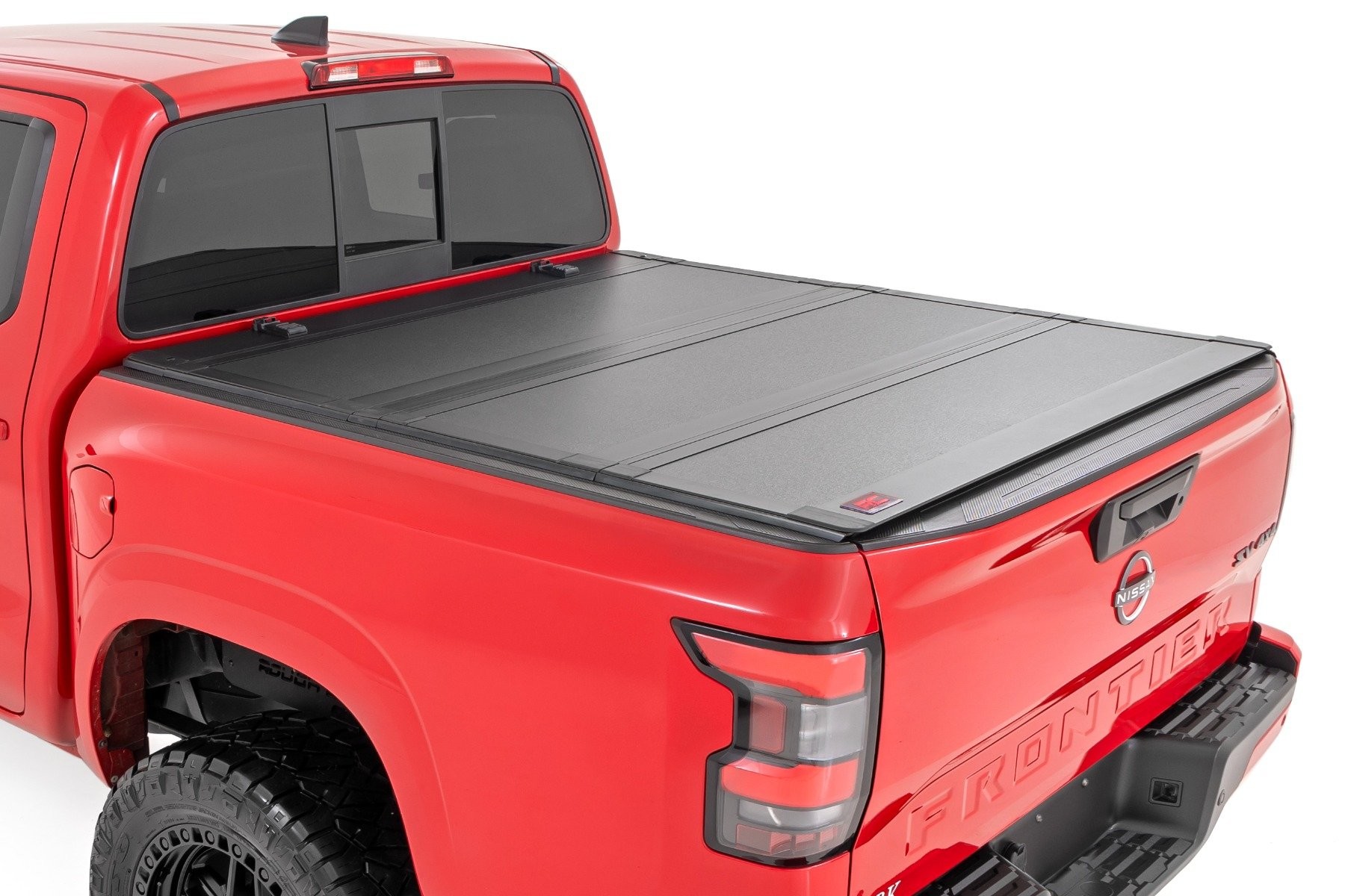 Rough Country Hard Tri-Fold Flip Up Bed Cover | 5' Bed | Nissan Frontier 2WD/4WD (22-25)