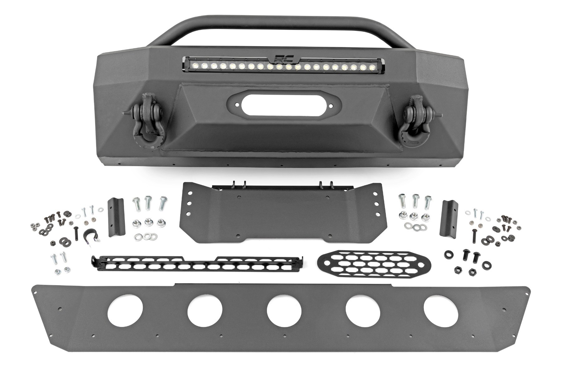 Rough Country Front Bumper | Hybrid | 20" Blk LED | Toyota 4Runner 2WD/4WD (2014-2024)