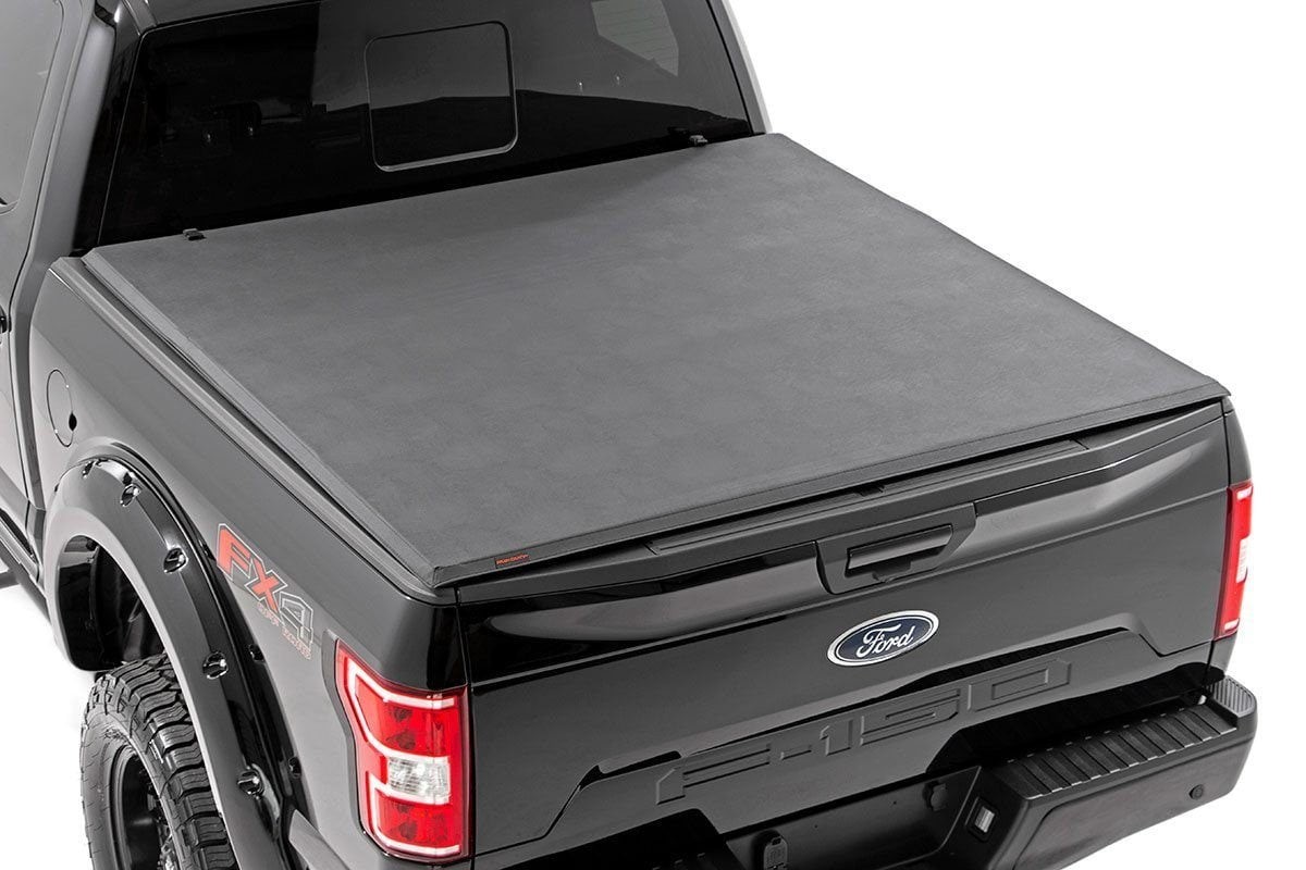 Rough Country Soft Tri-Fold Bed Cover | 5'7" Bed | Ford F-150 (21-25)/F-150 Lightning (22-25)