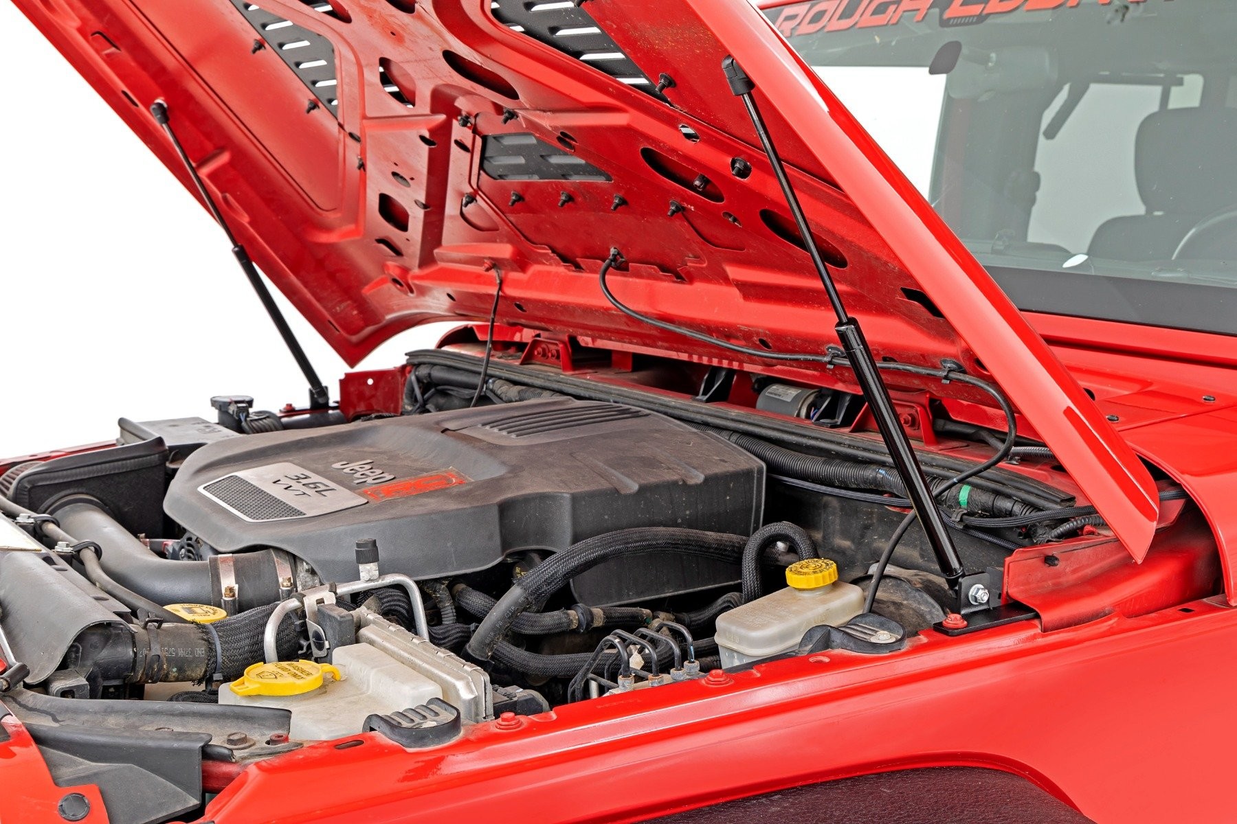 Rough Country Hood Struts | Hydraulic | Jeep Wrangler JK/Wrangler Unlimited  (2007-2018)