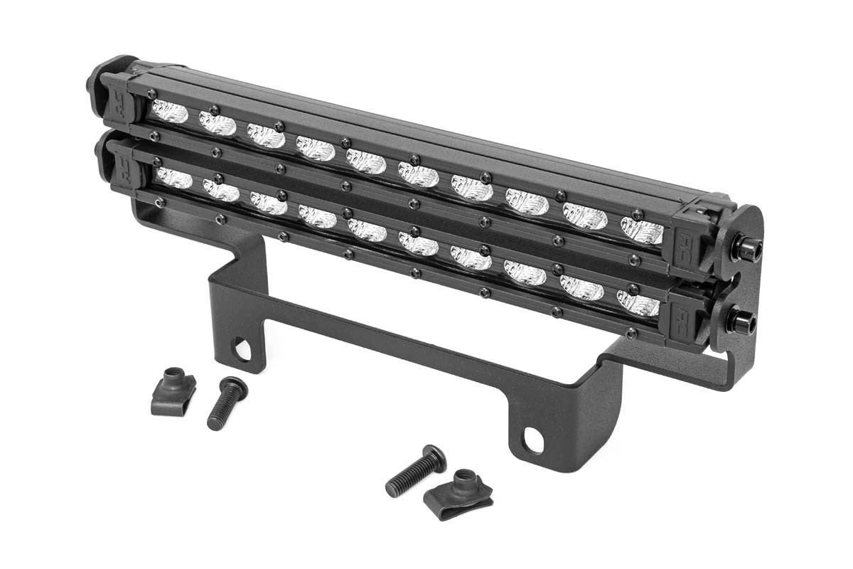 Rough Country LED Light Kit | Bumper Mount | 10" Black Slimline Pair | Honda Pioneer 1000