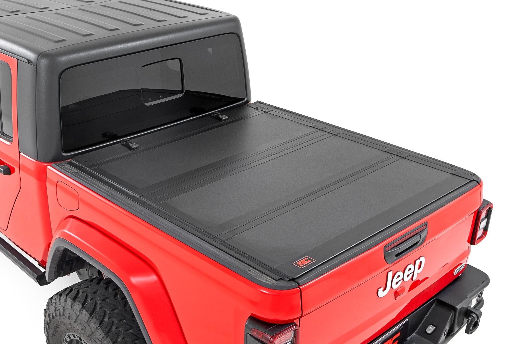 Rough Country Hard Tri-Fold Flip Up Bed Cover | 5' Bed | Jeep Gladiator JT 4WD (2020-2025)
