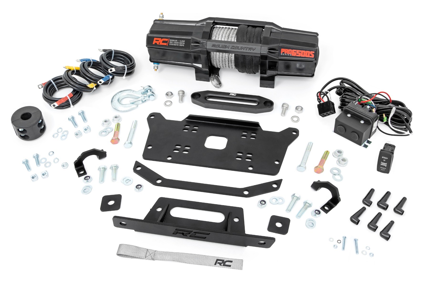 Rough Country Winch Mount | RS6500S | Honda Talon 1000