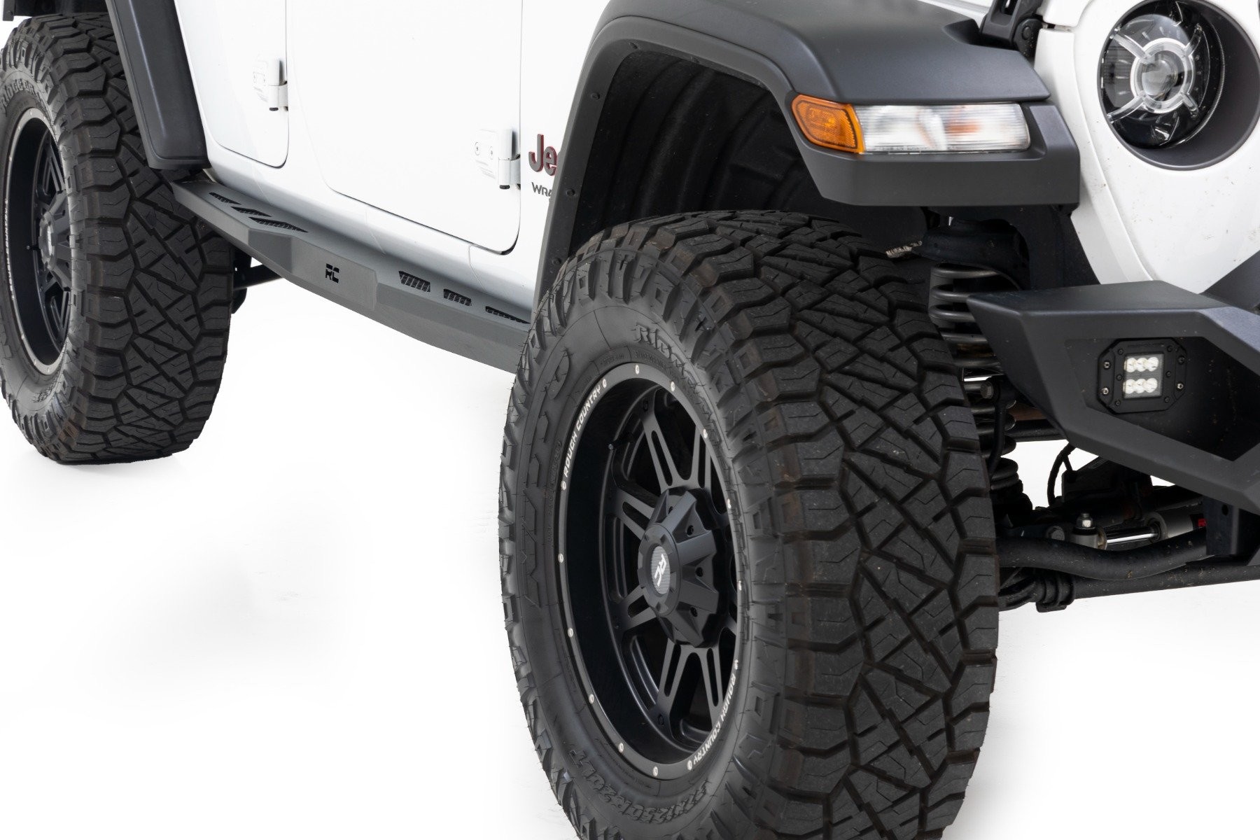 Rough Country Rock Sliders | Heavy Duty | 4-Door | Jeep Wrangler JL (21-24)/Wrangler Unlimited (18-25)