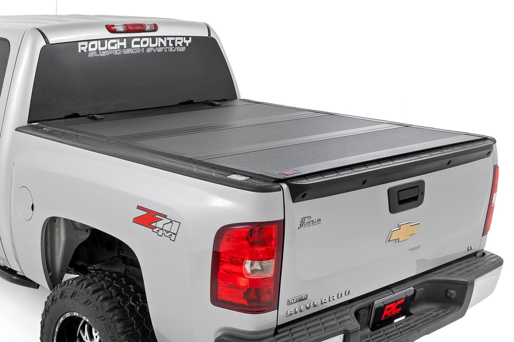 Rough Country Hard Tri-Fold Flip Up Bed Cover | 5'9" Bed | Chevy/GMC 1500 (07-13)