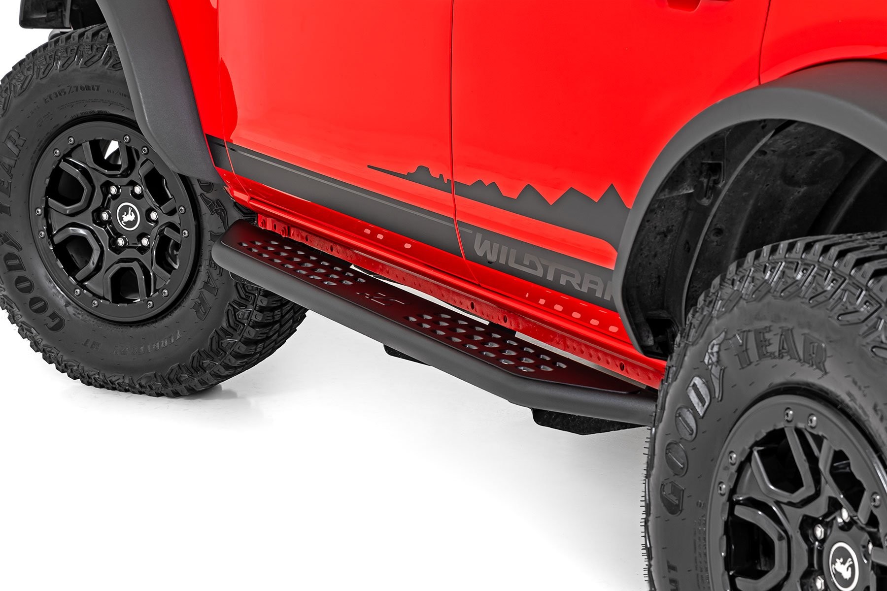 Rough Country OV2 Running Boards | Side Step Bars | 4-Door | Ford Bronco 4WD (2021-2025)