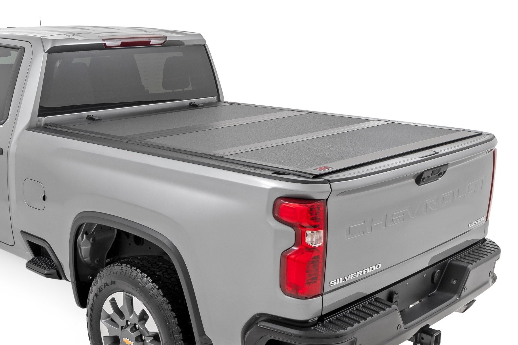 Rough Country Hard Tri-Fold Flip Up Bed Cover | 6'9" Bed | Chevy/GMC  Silverado/Sierra 2500HD/3500HD (20-25)