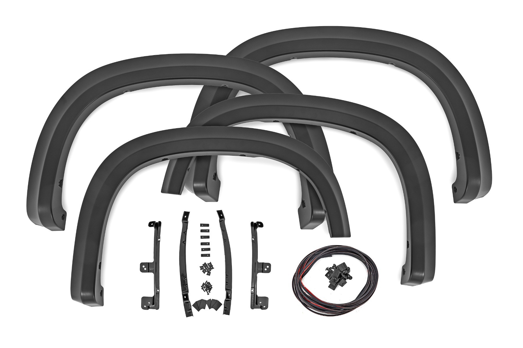 Rough Country Fender Flares | Sport | GBA Black | Chevy Silverado 1500 2WD/4WD (2019-2025 & Classic)