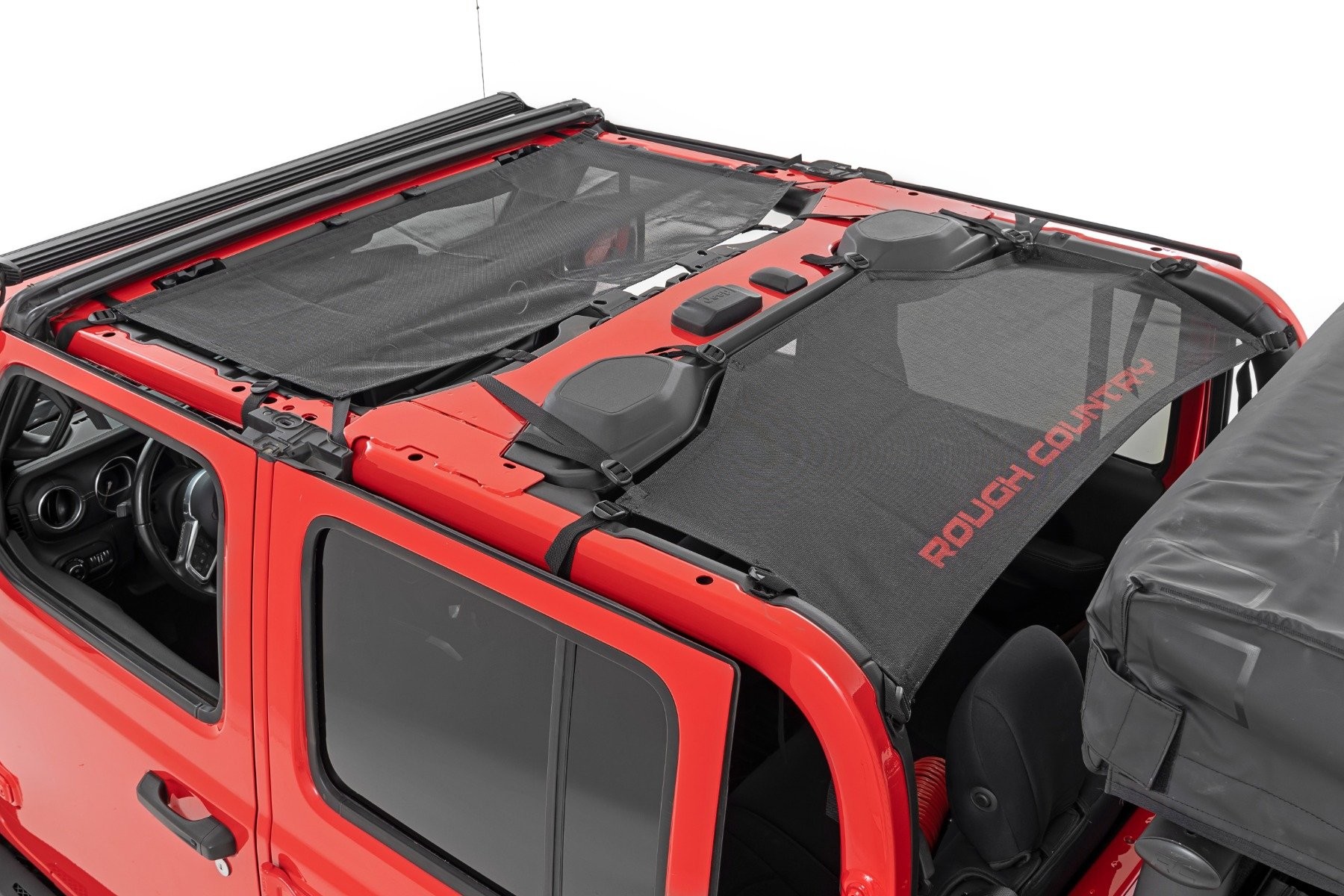 Rough Country Mesh Bikini Top Plus | Black | Jeep Gladiator JT 4WD (2020-2024)