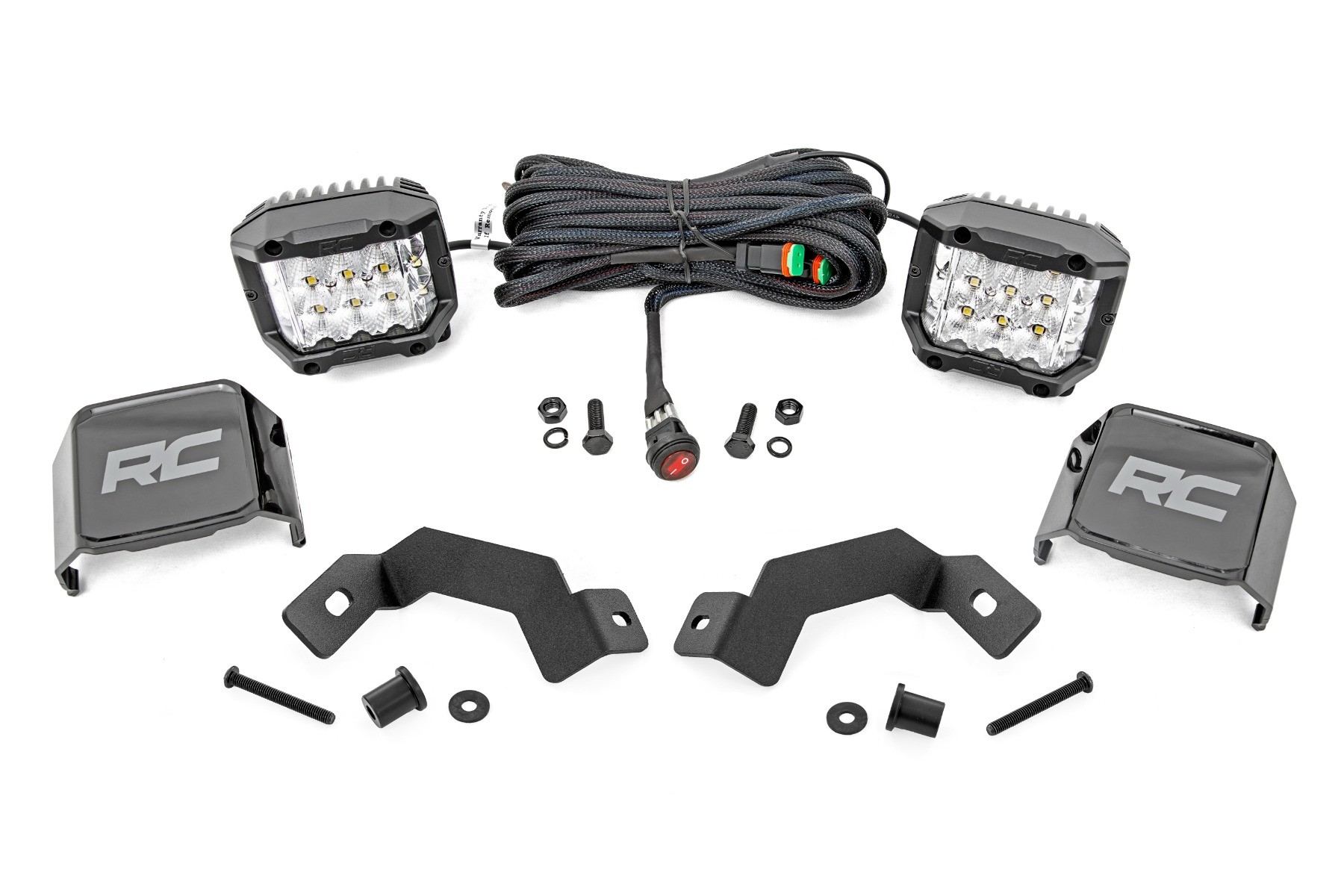 Rough Country LED Light Kit | Ditch Mount |  3" OSRAM | Wide | Toyota Land Cruiser (24-25)