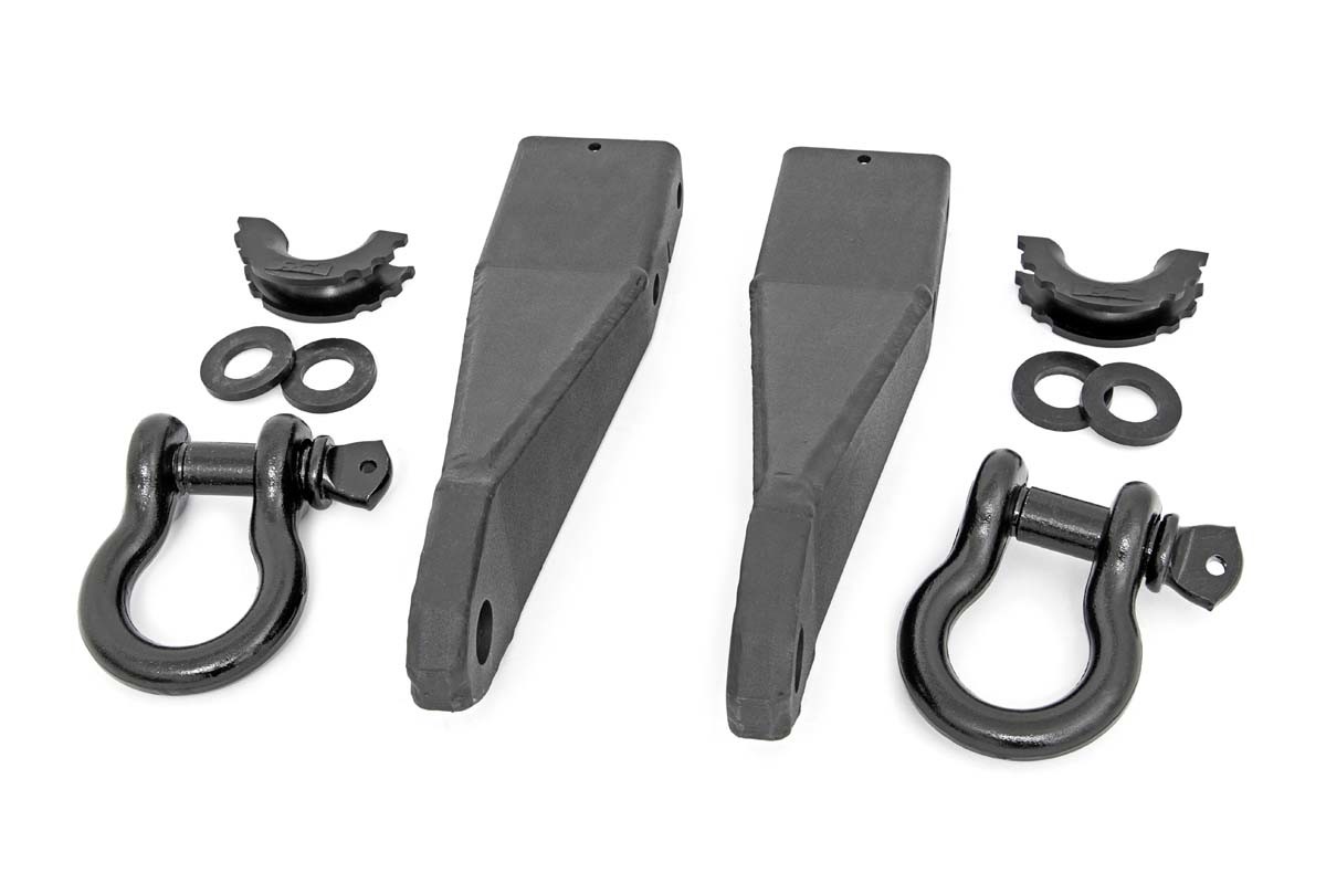 Rough Country Tow Hook Brackets | D-Ring Combo | GMC Sierra 2500 HD 2WD/4WD (2020-2025)