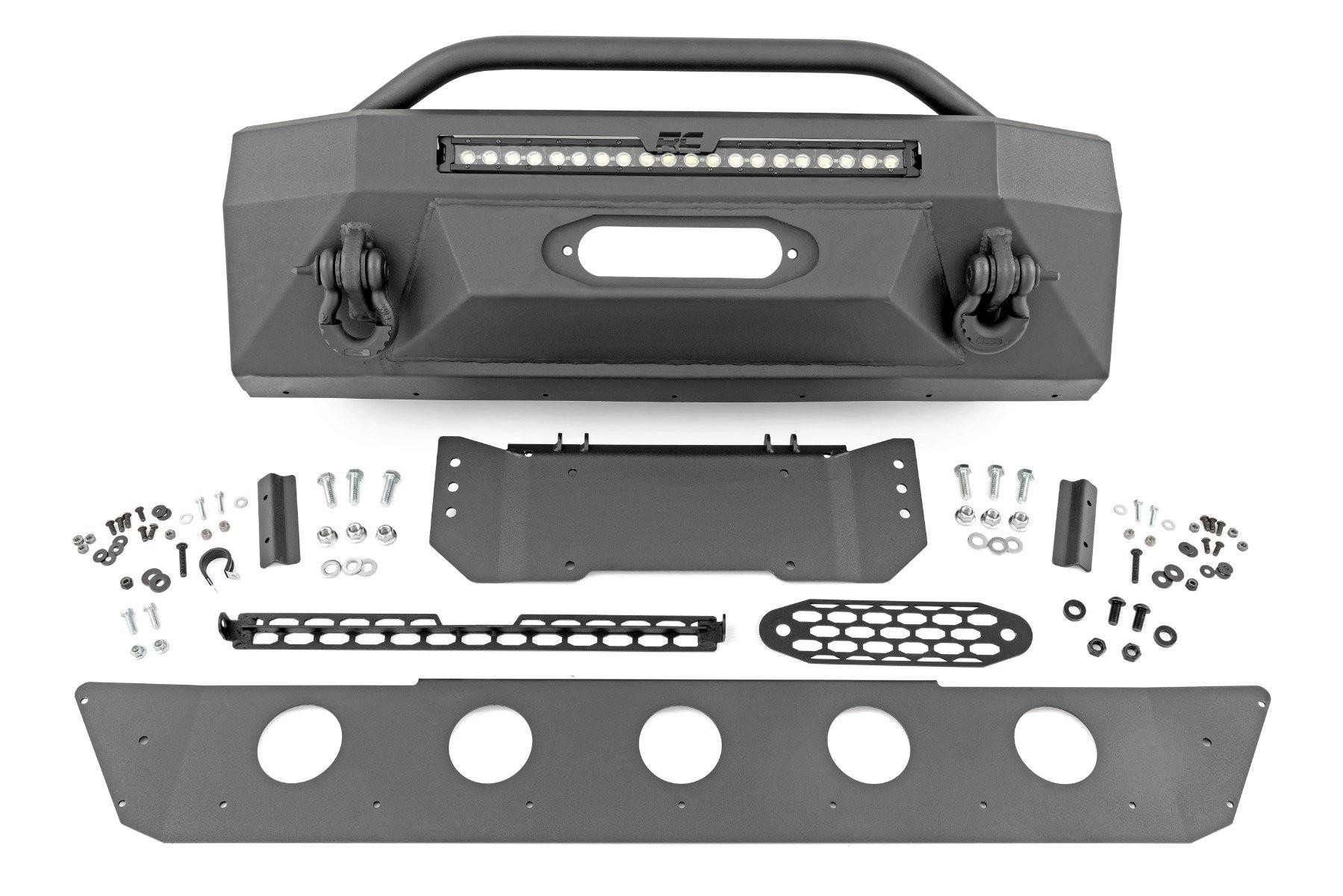 Rough Country Front Bumper | Hybrid | 20" Blk DRL | Toyota 4Runner 2WD/4WD (2014-2024)