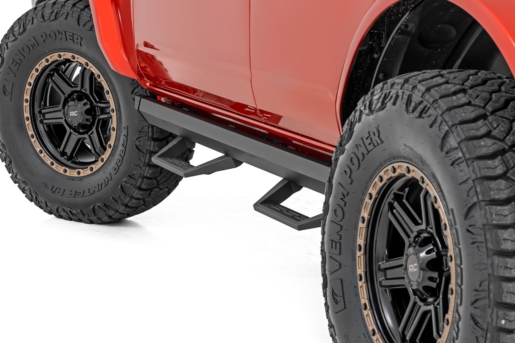 Rough Country SRL2 Adjustable Aluminum Step | 4-Door | Ford Bronco 4WD (2021-2025)