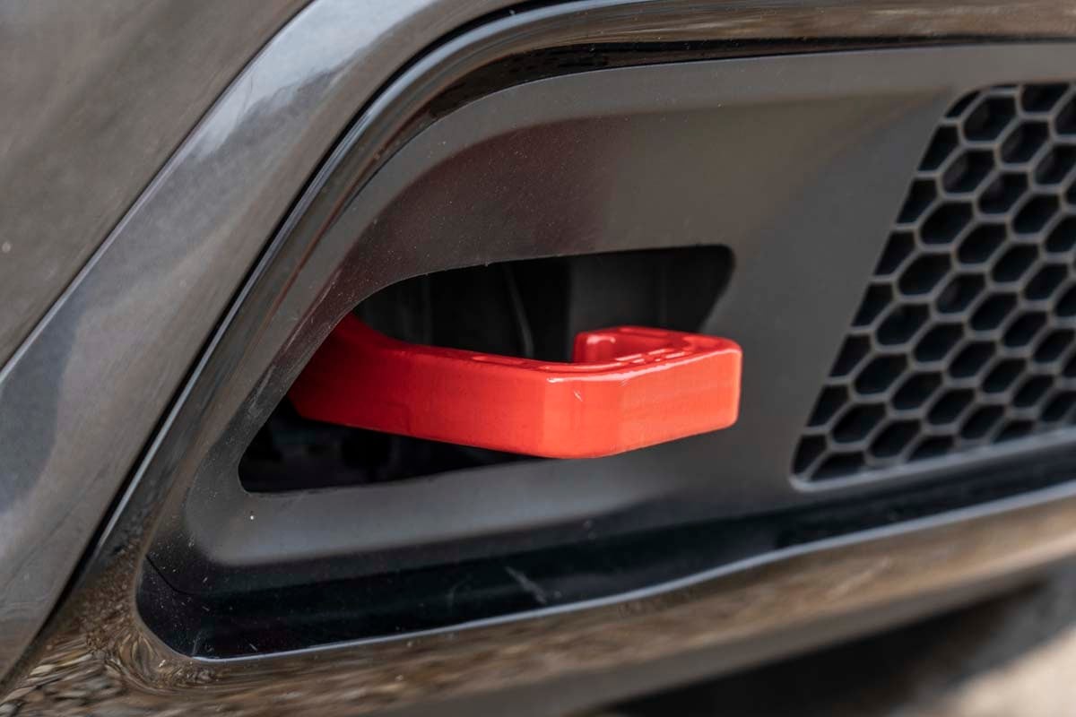 Rough Country Tow Hooks | Forged | Red | Jeep Grand Cherokee 2WD/4WD (2015-2022)