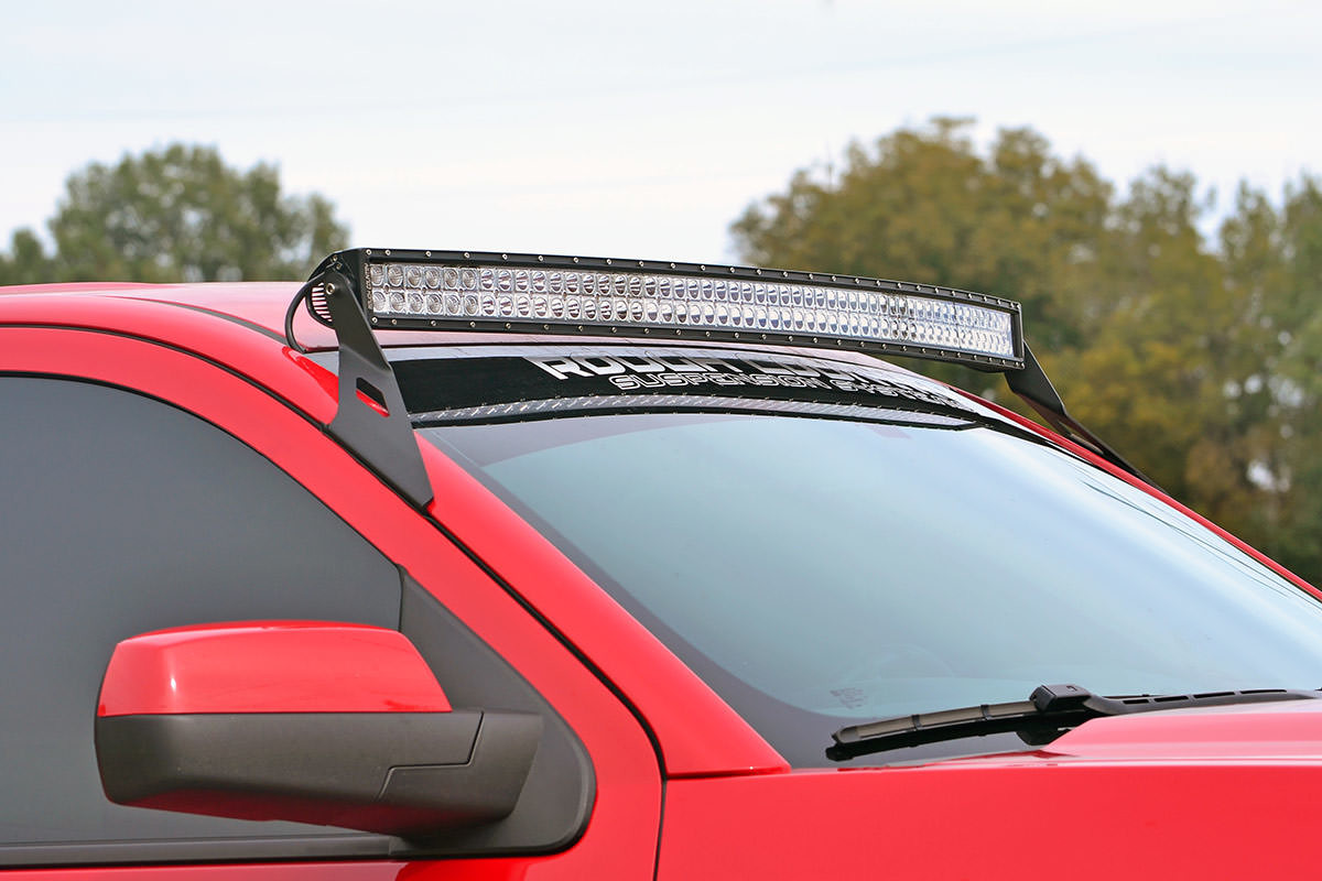 Rough Country LED Light Mount | Upper Windshield | 54" Curved | Chevy/GMC 1500 (14-18 & Classic)