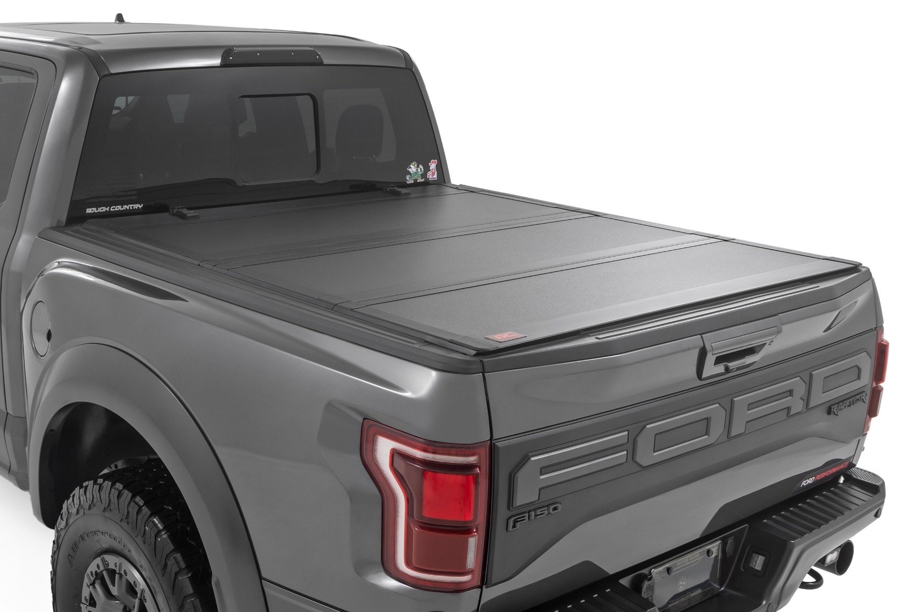 Rough Country Hard Tri-Fold Flip Up Bed Cover | 5'7" Bed | Ford F-150 (21-25)/F-150 Lightning (22-25)