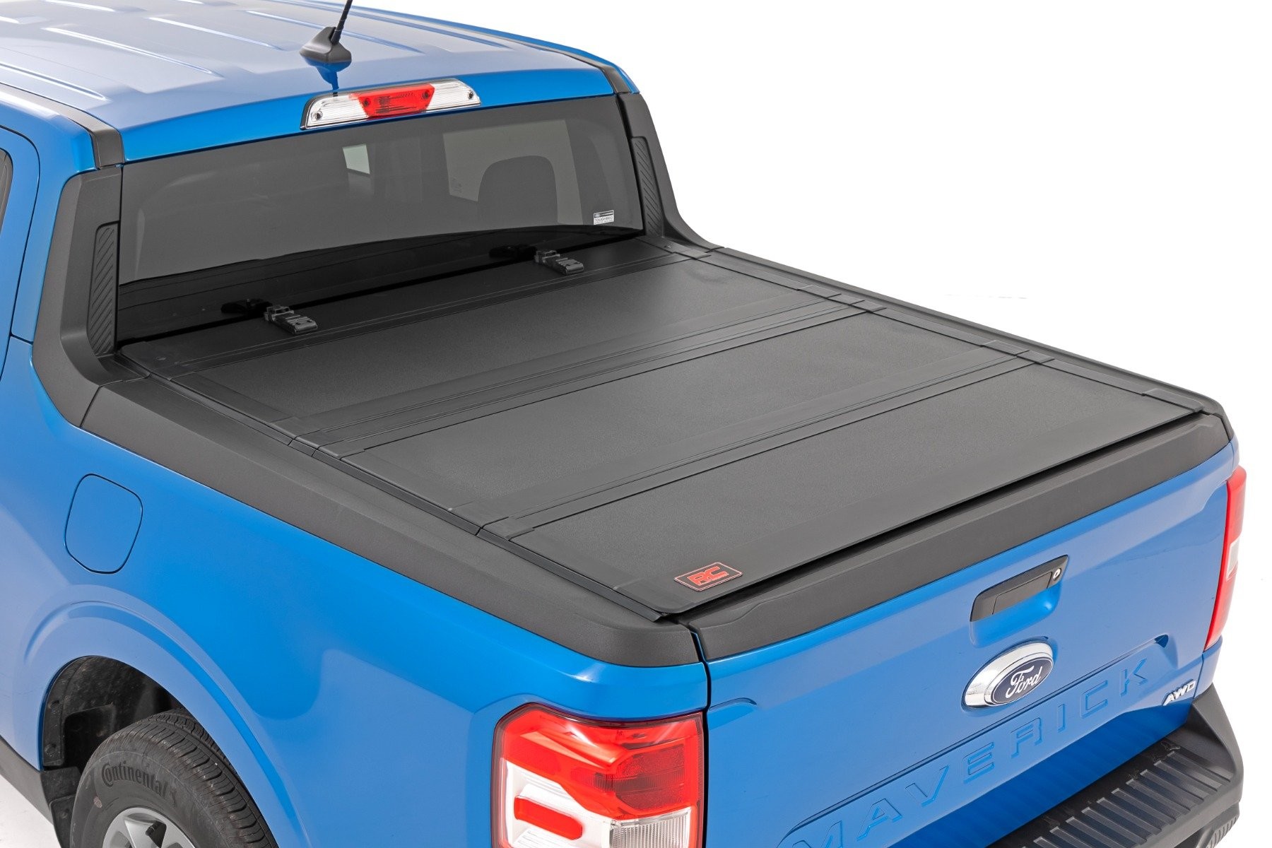 Rough Country Hard Tri-Fold Flip Up Bed Cover | 4'6" Bed | Ford Maverick 2WD/4WD (22-25)