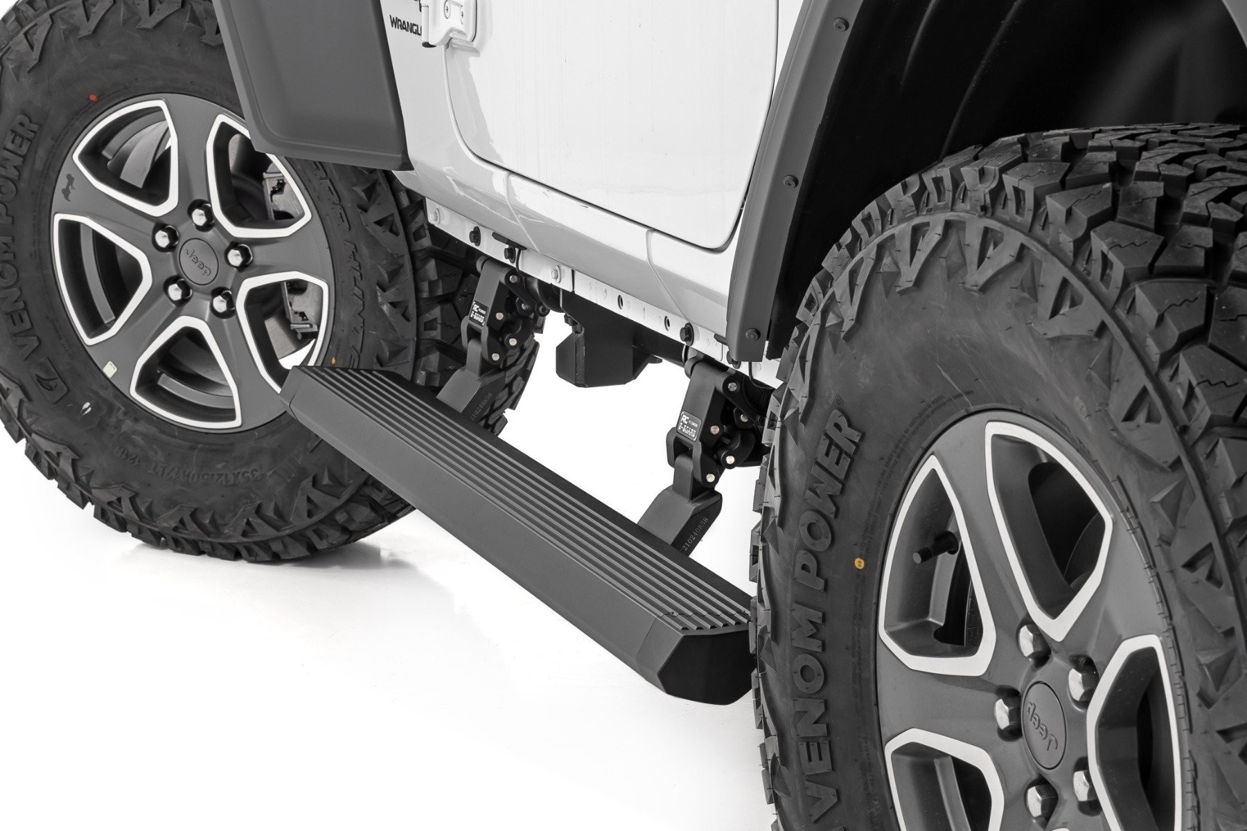 Rough Country Power Running Boards | Dual Electric Motor | 2 Door | Jeep Wrangler JL (18-25)