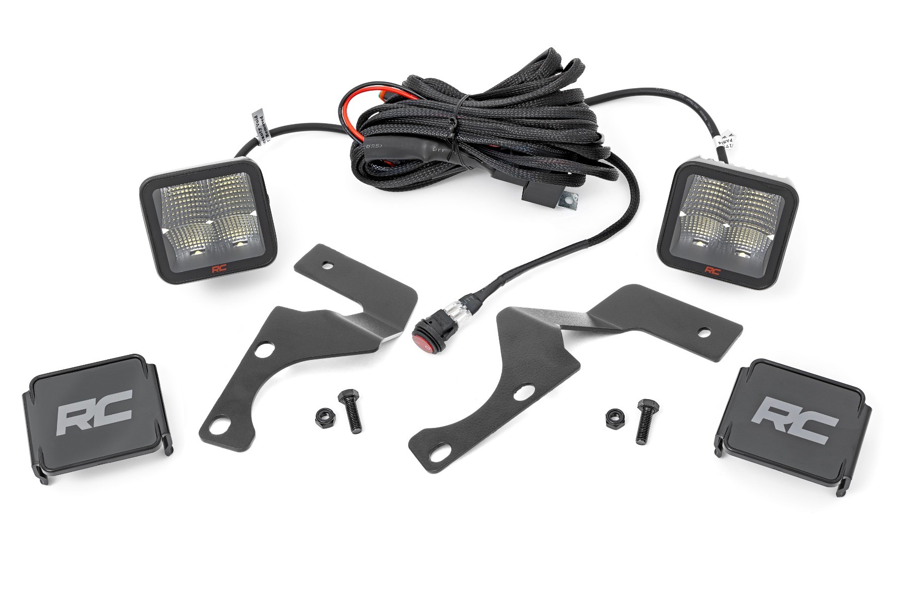 Rough Country LED Light Kit | Ditch Mount | 2" Spectrum Spot Pair | Toyota 4Runner (10-24)