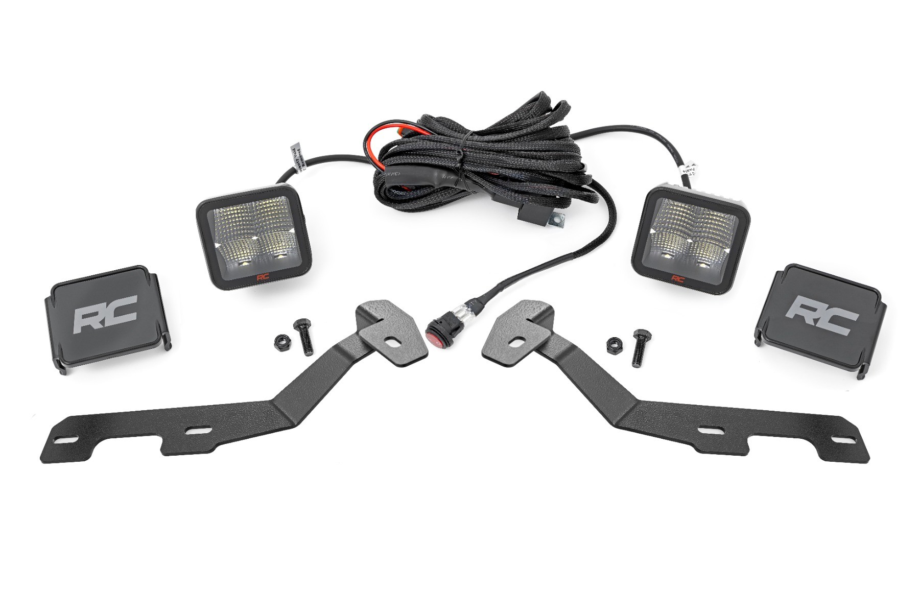 Rough Country LED Light Kit | Ditch Mount | 2" Spectrum Pair | Spot | Ram 1500 (19-25)