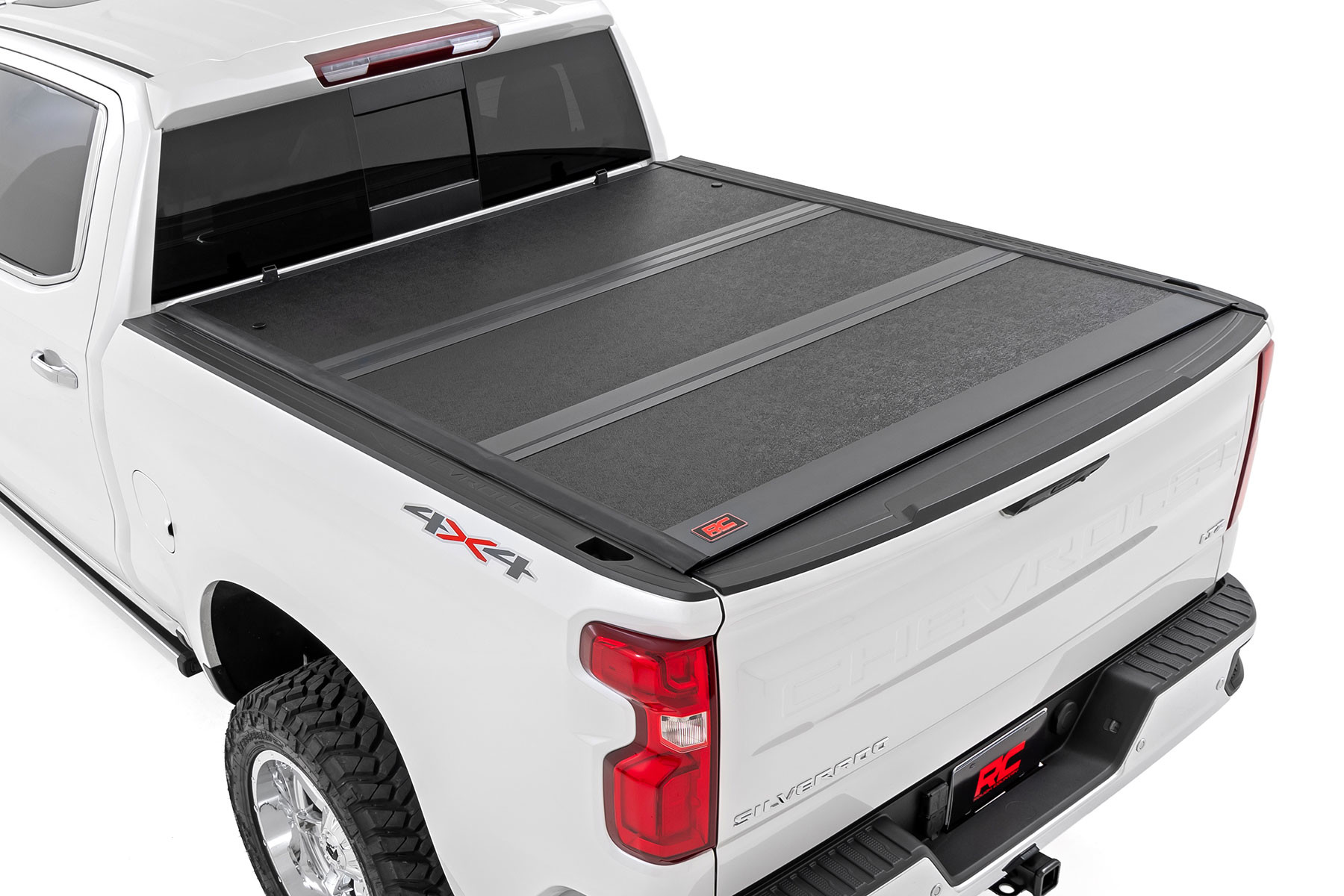 Rough Country Hard Low Profile Bed Cover | 6'7" Bed | Rail Cap | Chevy/GMC 1500/2500HD/3500HD (14-19 & Classic)