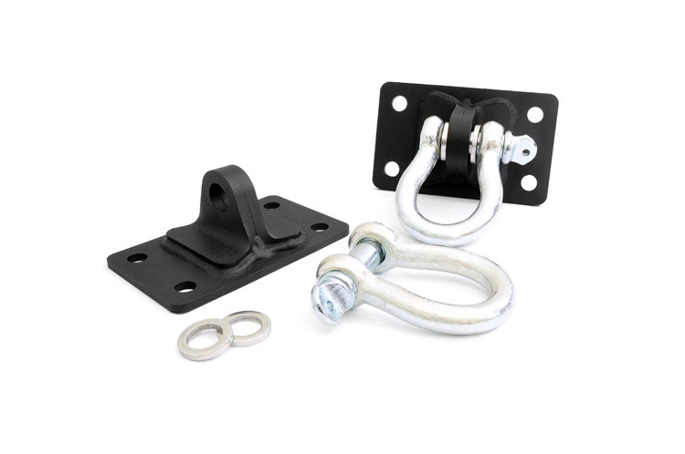 Rough Country D Ring Shackles and Mounts | Stubby Winch Bumpers | Jeep Wrangler JK/Wrangler Unlimited (07-18)