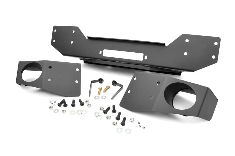 Rough Country Front Hybrid Stubby Bumper | Fog Mounts | Jeep Wrangler JK/Wrangler Unlimited (07-18)