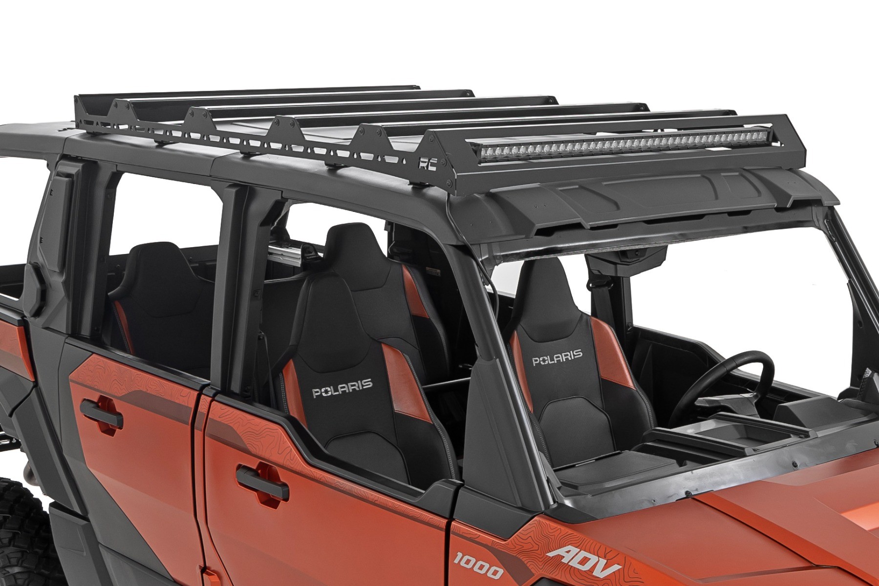 Rough Country Roof Rack | 40" Black Single Row | Polaris XPEDITION ADV 5
