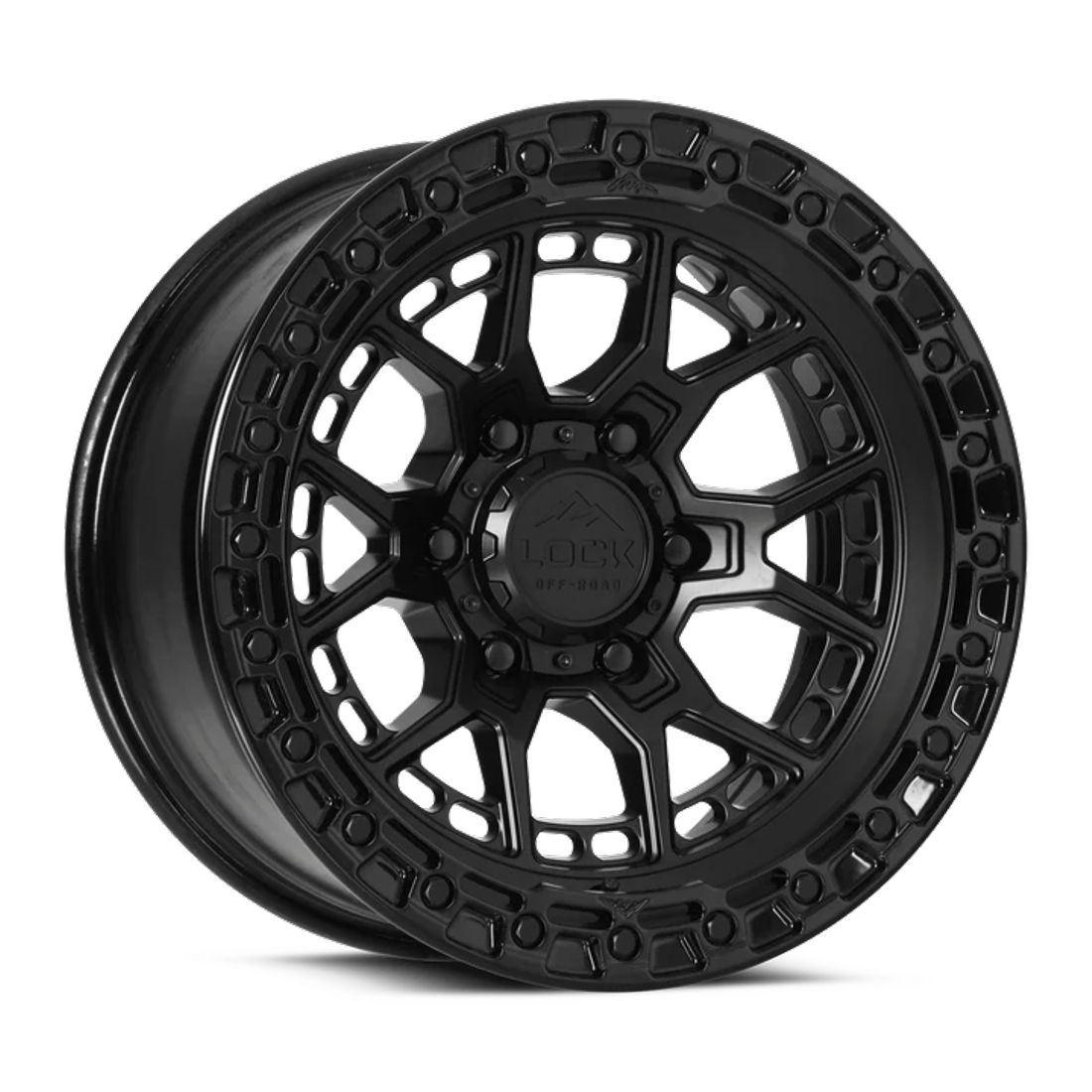Lock Offroad Wheels Commando Matte Black with Gloss Black Ring 20x9 0mm Offset 5x127 (5x5)