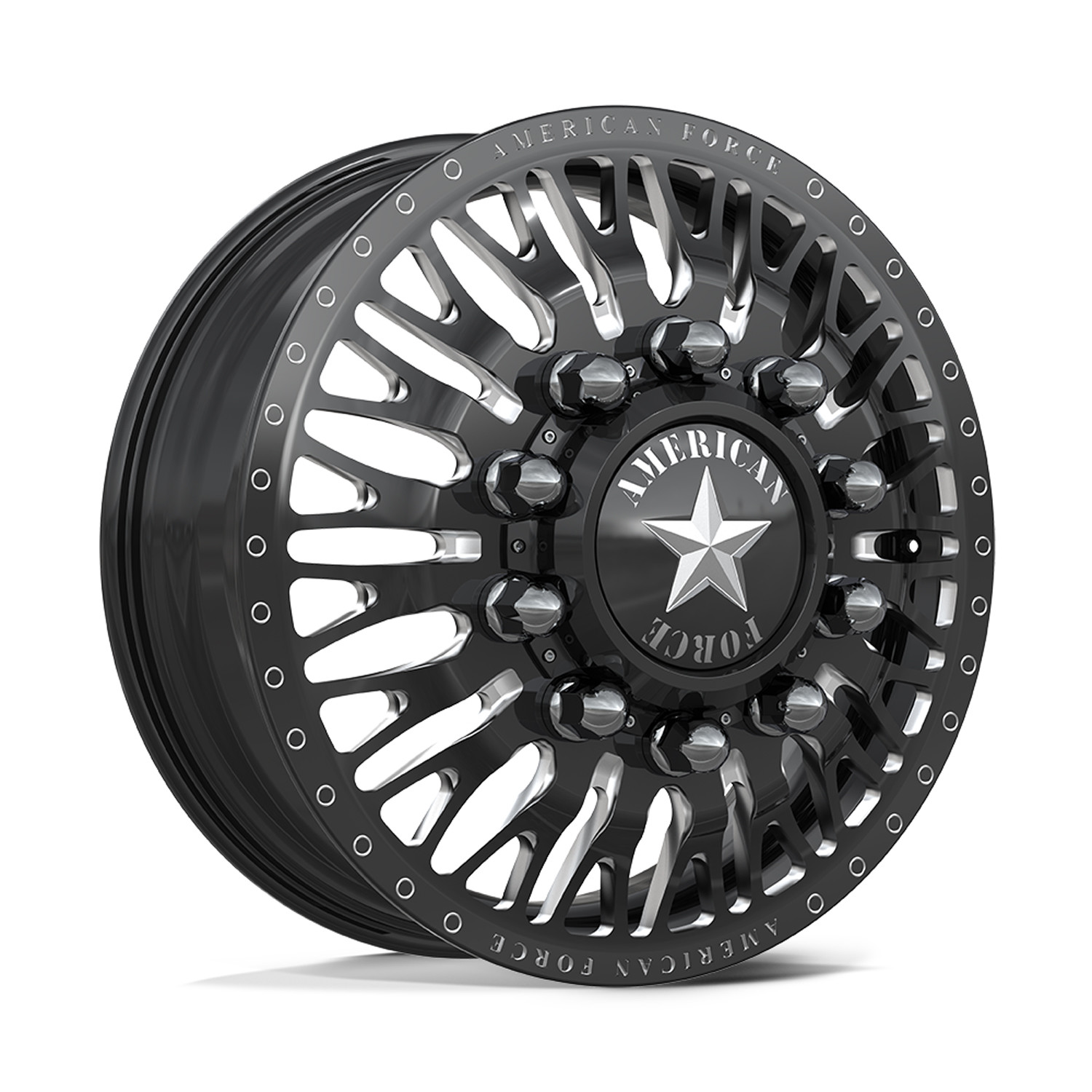 American Force Dually Front N23 Business - Gloss Black Milled | 30x8.25 6mm 8x210