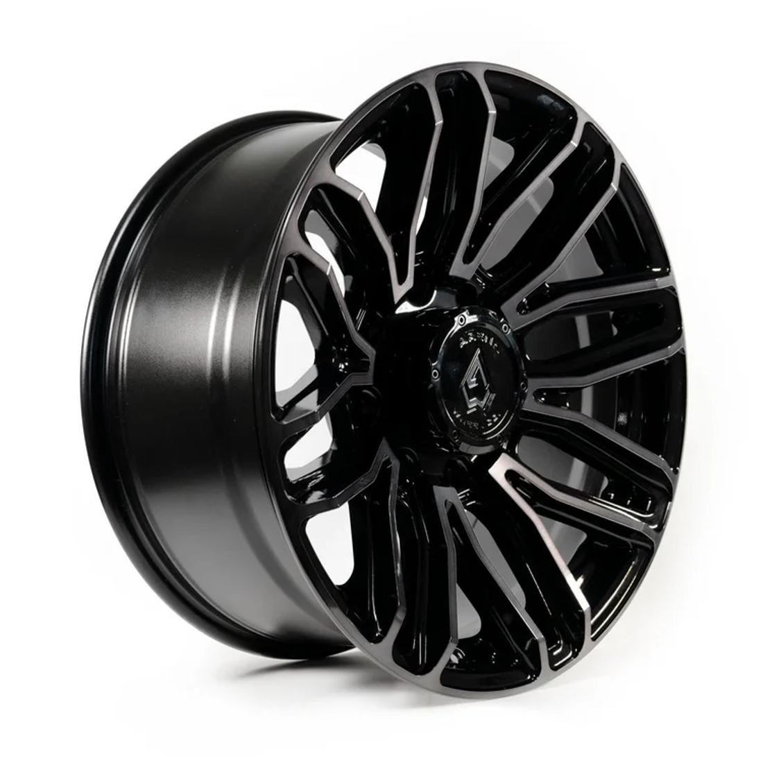 Arena Wheel Co Wheels Supreme A111 Gloss Black Brushed DDT Face Clear 20x9 0mm Offset 8x170