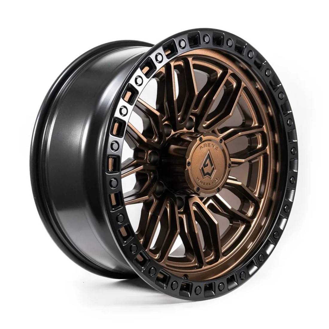 Arena Wheel Co Wheels Hustle A109 Smoked Bronze Center Satin Black Lip 20x9 0mm Offset 8x170