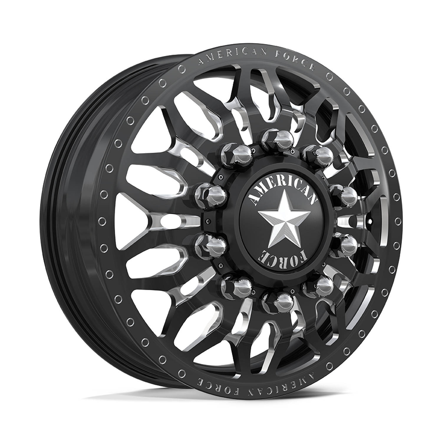 American Force Dually Front N24 Shrapnel - Polished | 22x8.25 6mm 10x225