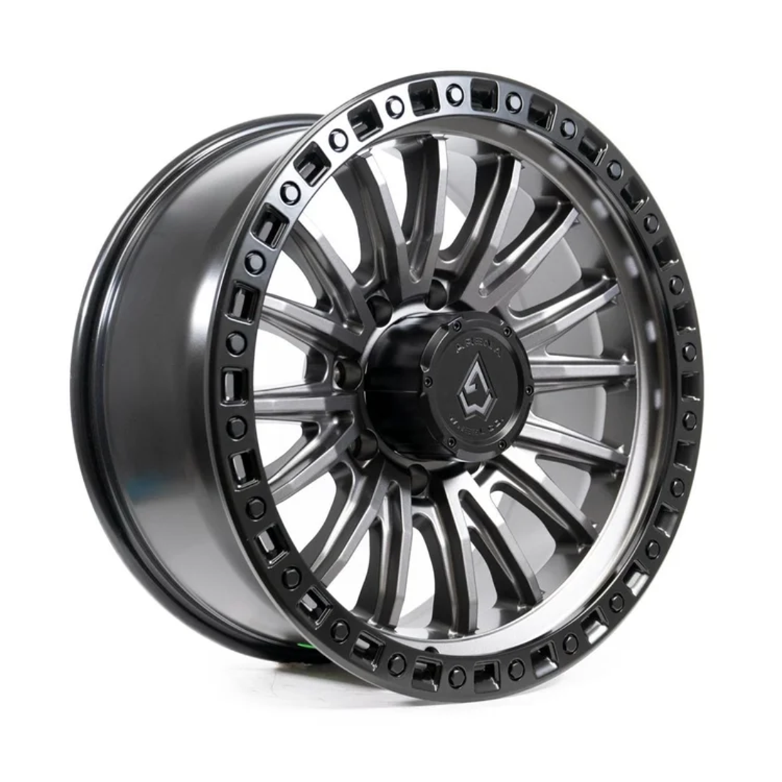 Arena Wheel Co Wheels Mission A103 Satin Gunmetal Center Satin Black Lip 20x9 0mm Offset 8x165.1 (8x6.5)