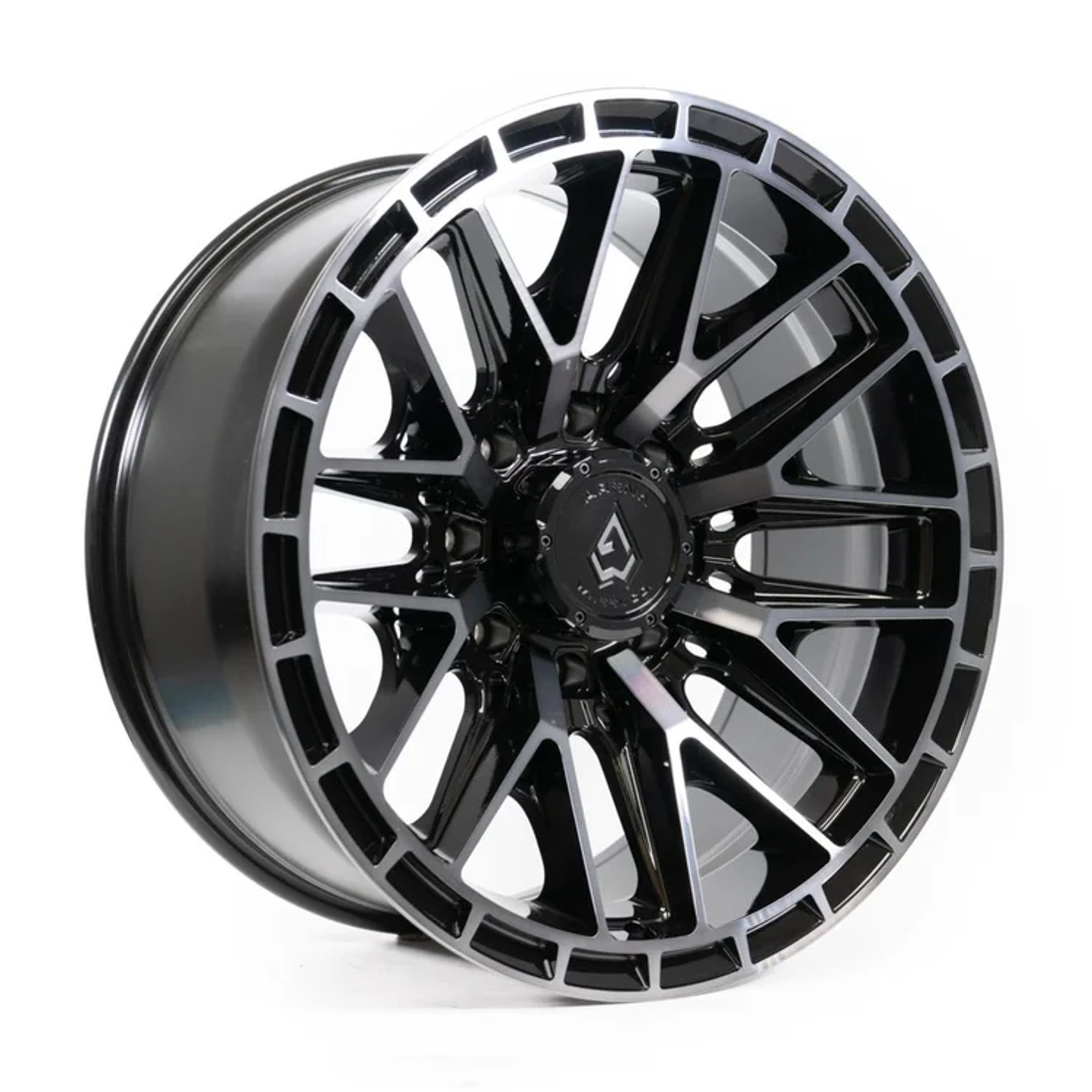 Arena Wheel Co Wheels Battle A114 Gloss Black Machined DDT Face And Lip 20x10 -18mm Offset 8x165.1 (8x6.5)