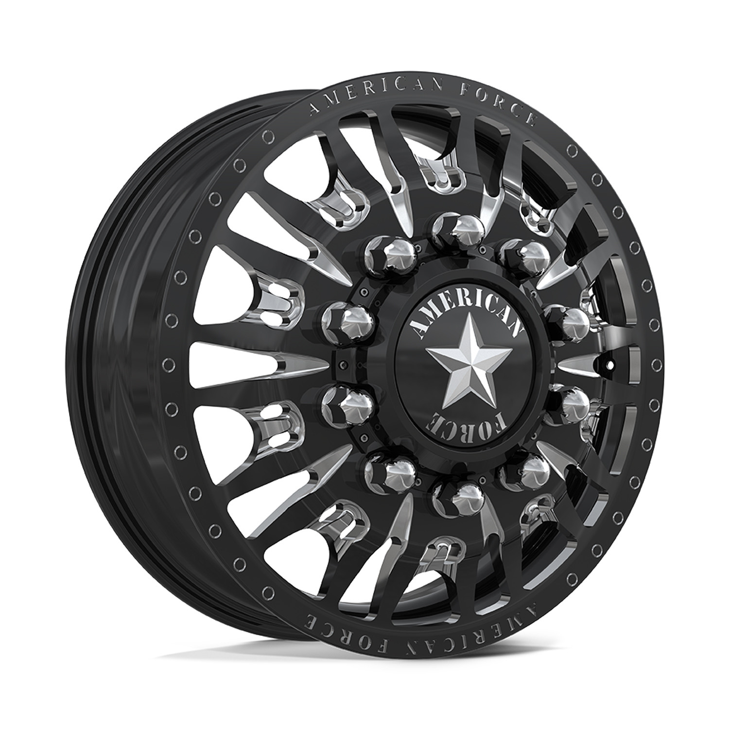 American Force Dually Front N26 Notch - Gloss Black Milled | 30x8.25 6mm 8x165.1 (8x6.5)