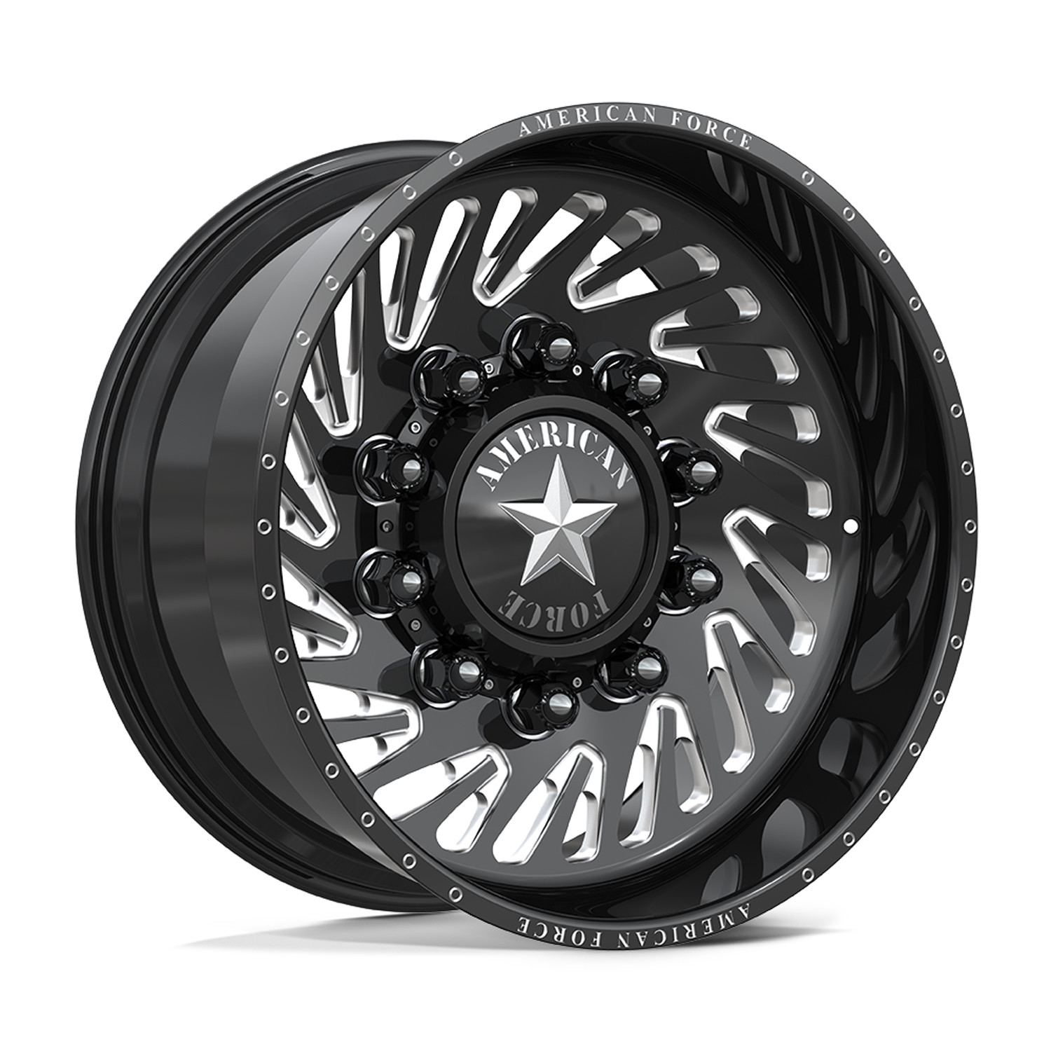 American Force Dually Front 7N22 Thriller CCSD - Gloss Black Milled | 30x16 -106mm 8x200