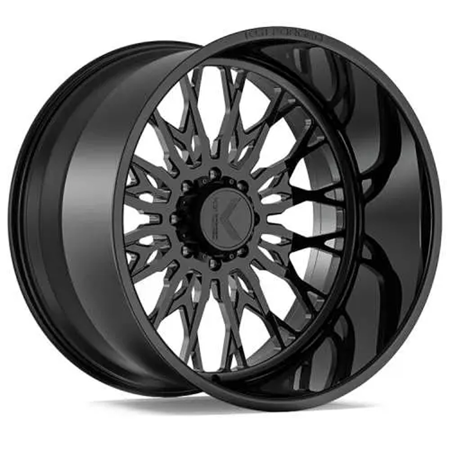 KG1 Forged Wheels Splice KF092 Gloss Black 22x12 -44mm Offset 8x180