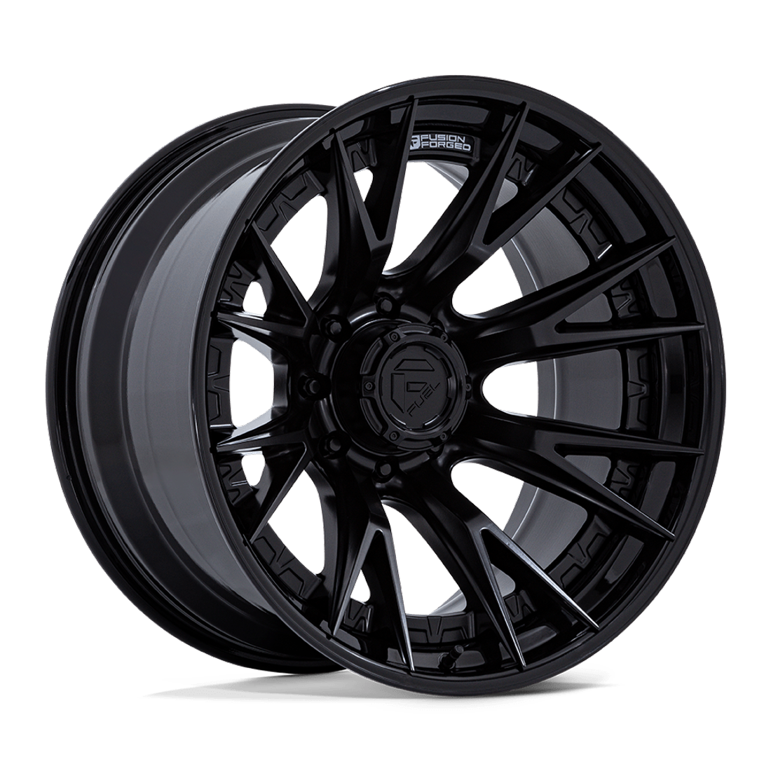 Fuel Offroad Wheels Catalyst FC402 Matte Black With Gloss Black Lip 22x10 -18mm Offset 8x165.1 (8x6.5)