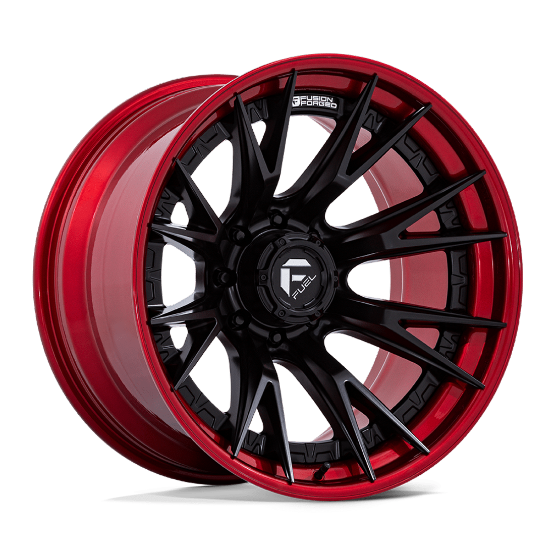 Fuel Offroad Wheels Catalyst FC402 Matte Black With Candy Red Lip 20x9 1mm Offset 8x170