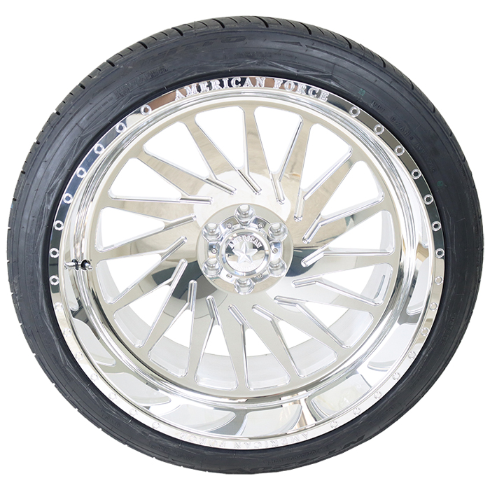 22x12 American Force CKH01 Polished 315/45R22 Nitto Tires NT420V