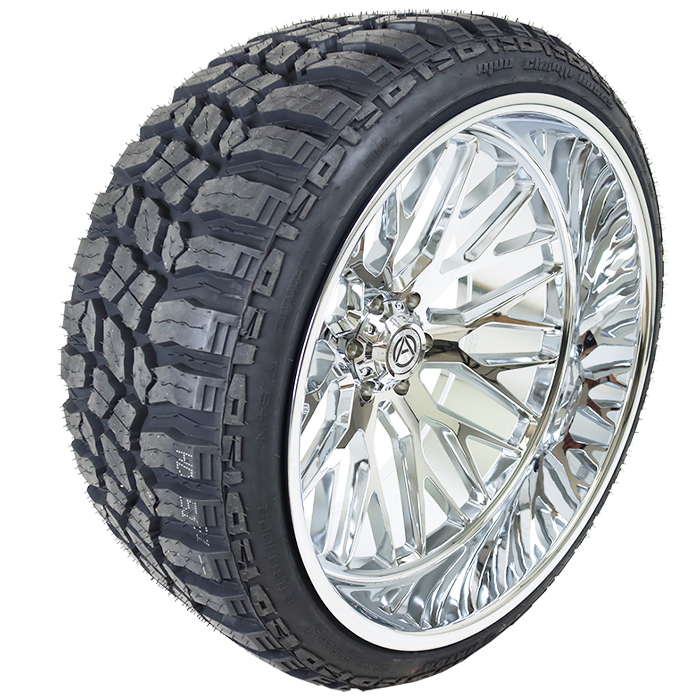 26x14 Artem Offroad A206 Chrome 35x13.50R26 Haida Tires HD869