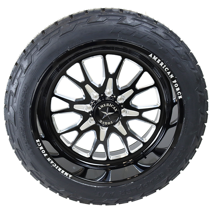 American Force N52 Monarch Black Milled Nitto Recon Grappler A/T