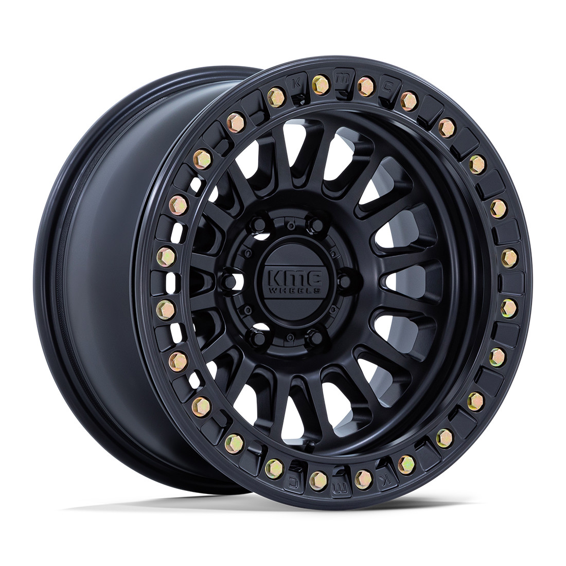 KMC True Beadlock Wheels Impact KM239 Matte Black 17x9 -12mm Offset 6x139.7 (6x5.5)