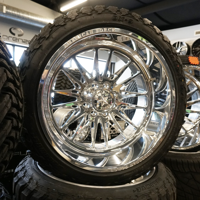 24x14 American Force CKH48 Polished 35x13.50R24 Delinte DX9 Bandit M/T