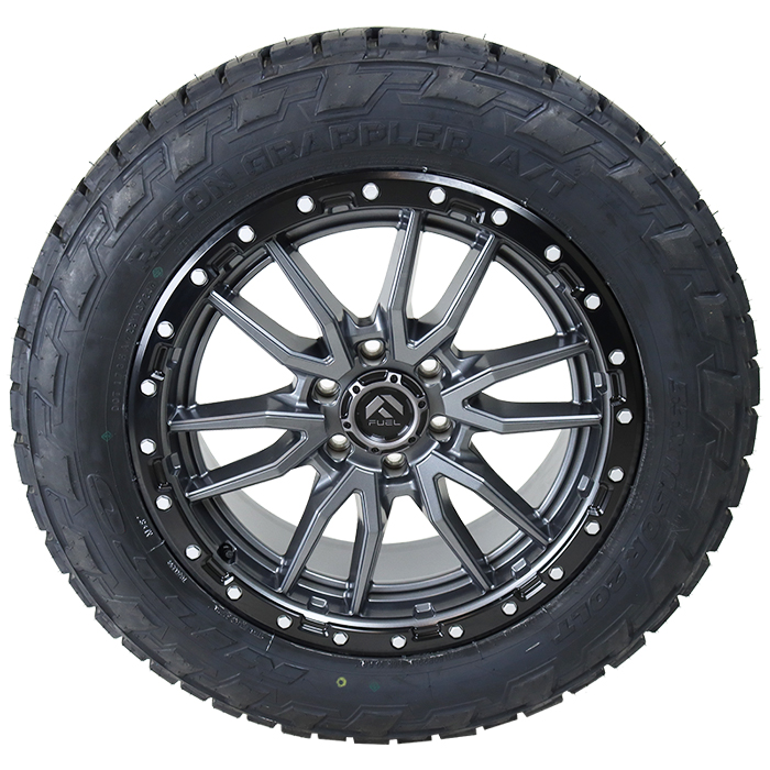 Fuel D680 Rebel Anthracite Black Nitto Recon Grappler A/T