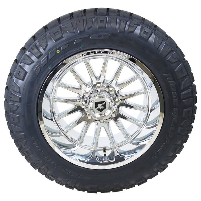 20x12 Gear Offroad 764C Chrome 35x12.50R20 Nitto Tires Ridge Grappler