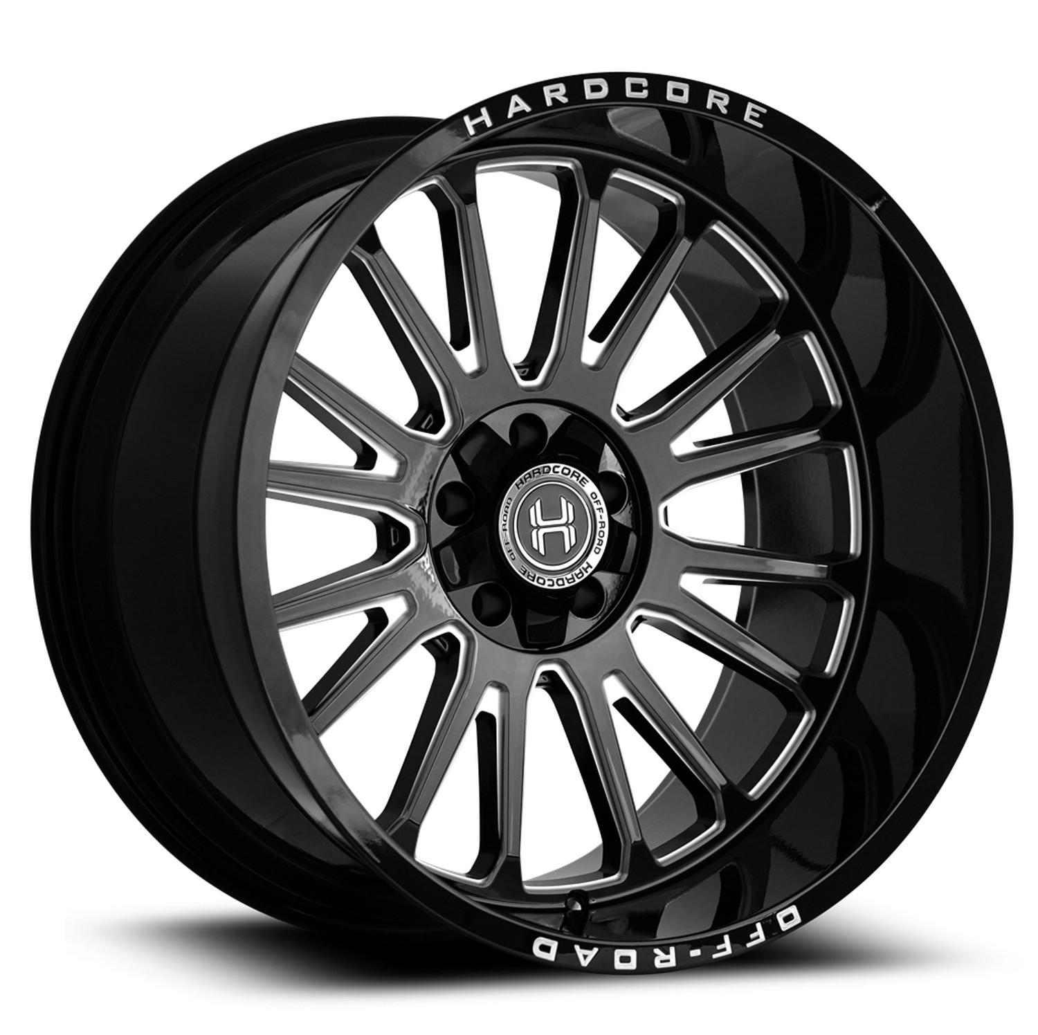 Hardcore Offroad Wheels HC108 Truth Gloss Black Milled 22x12 -44mm Offset 5x127 (5x5),5x139.7 (5x5.5)