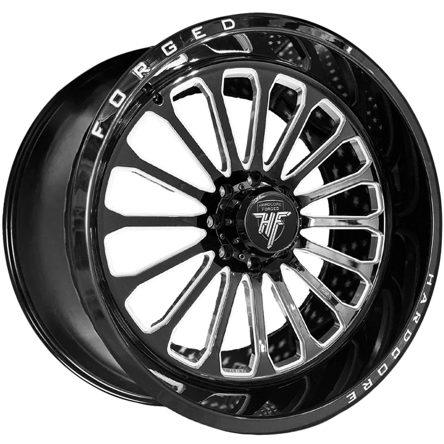 Hardcore Offroad Wheels HF Trump Gloss Black Milled 24x14 -76mm Offset 8x180