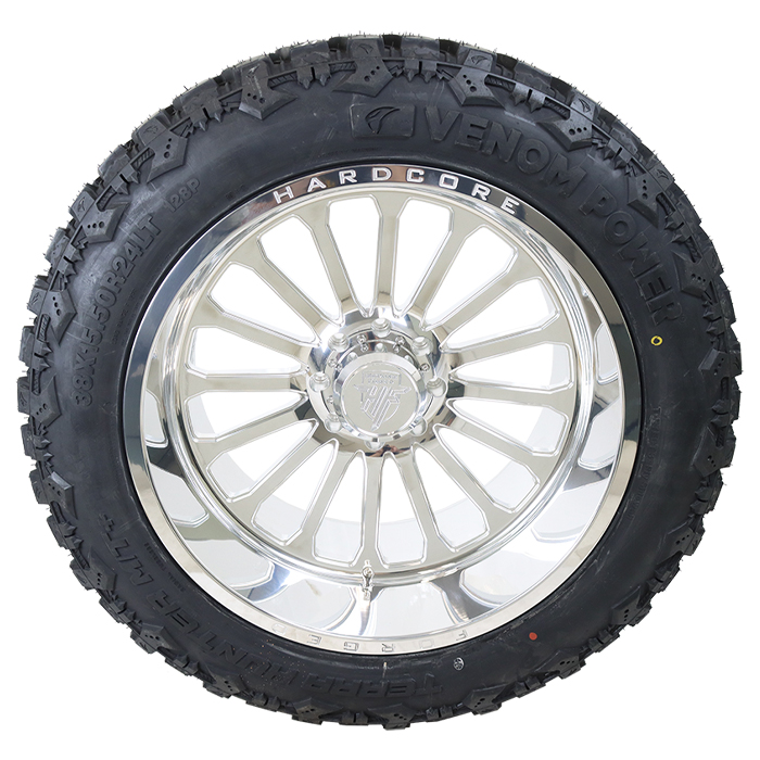 Hardcore Offroad Forged Trump Polished Venom Power Terra Hunter M/T